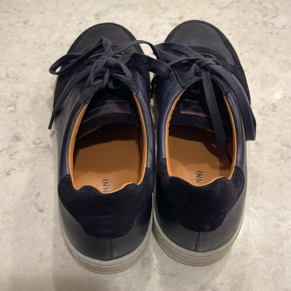 Magnanni Shoes, Navy Leather and Suede Sneakers, size 9 - Picture 7 of 10
